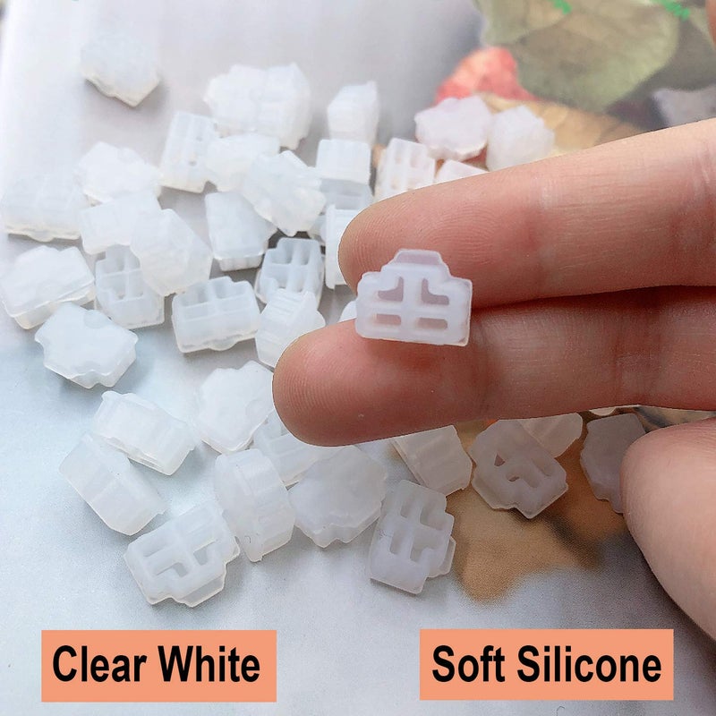 Luckkyme Ethernet Hub Port RJ45 Anti Dust Cover Cap Protector Plug (50PCS/White) - Image 5